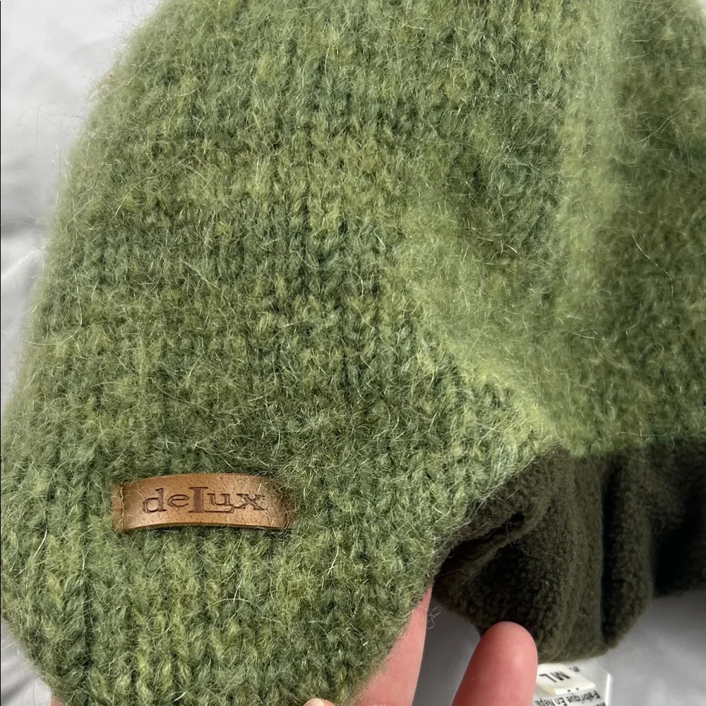 Kids Green‎ Fuzzy Character Earflap Hat